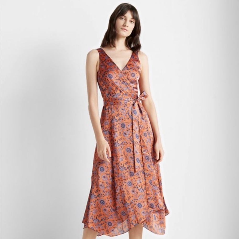 Club Monaco Printed Wrap Dress
